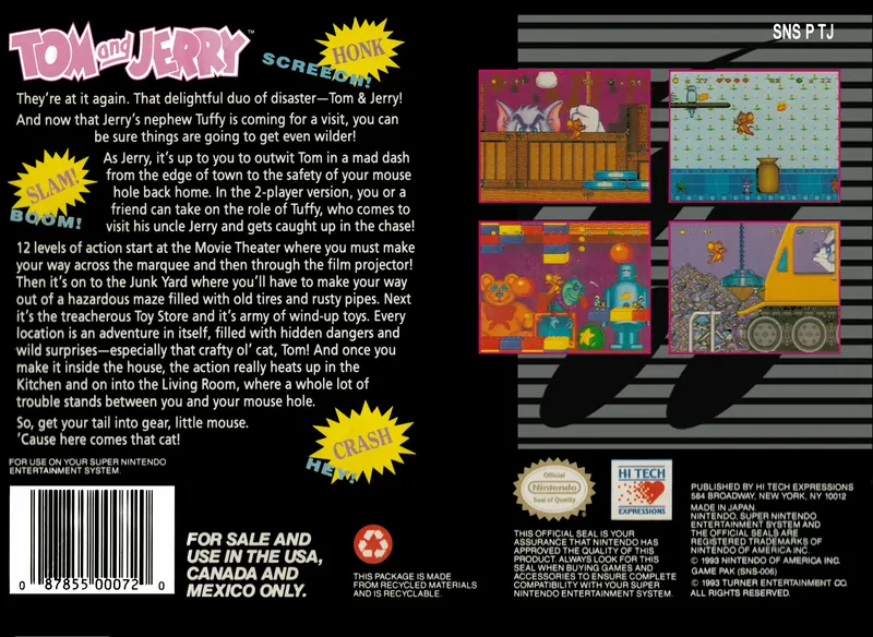 Tom and Jerry box back