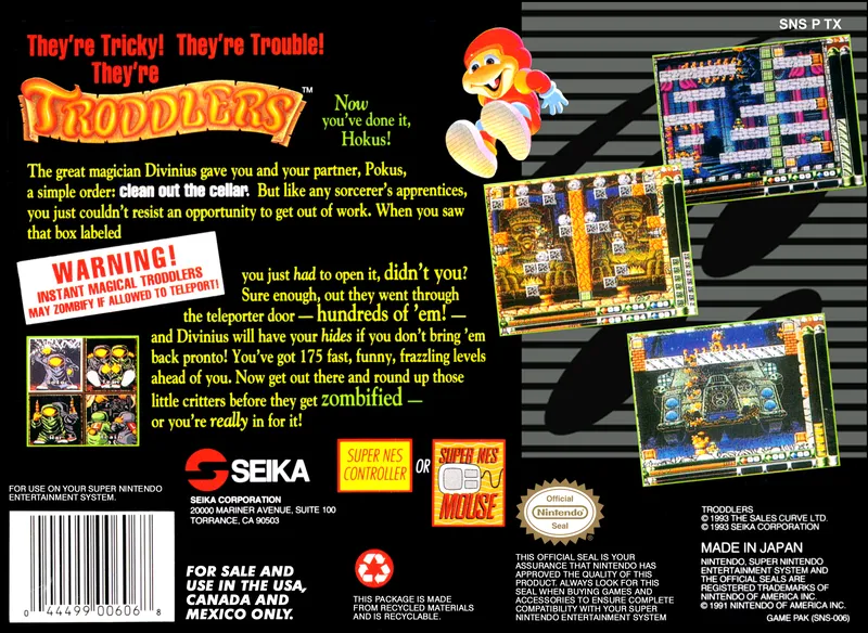 Troddlers box back
