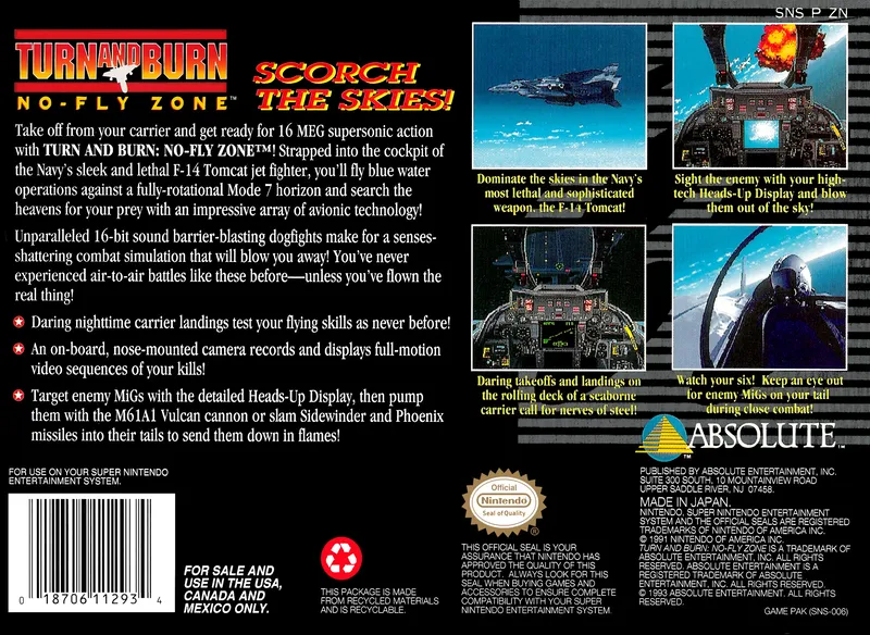 Turn and Burn: No-Fly Zone box back