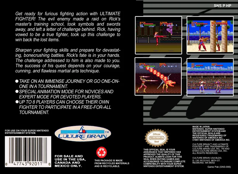 Ultimate Fighter box back