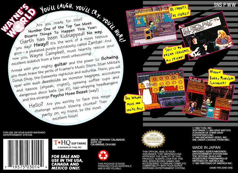 Wayne's World box back