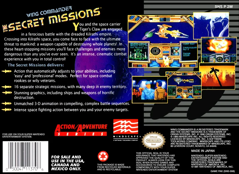Wing Commander: The Secret Missions box back