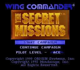 Wing Commander: The Secret Missions screenshot