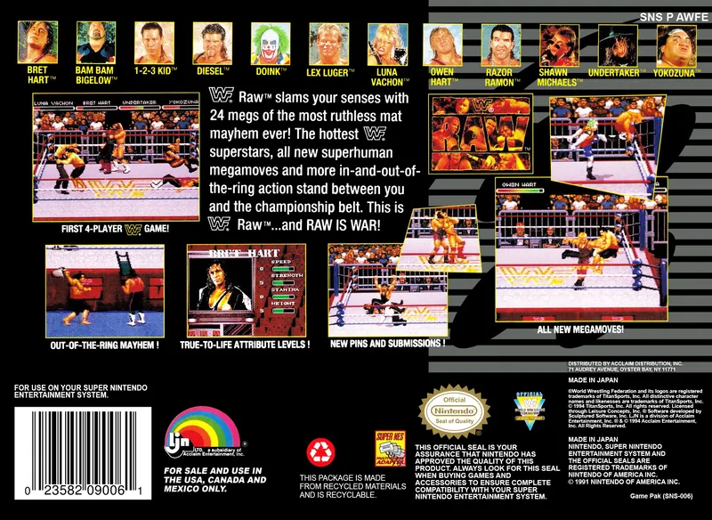WWF Raw box back