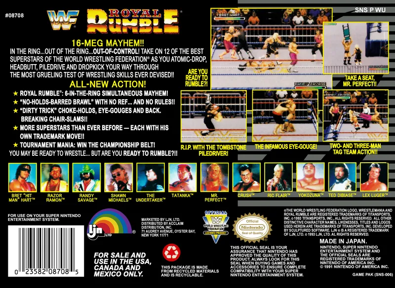 WWF Royal Rumble box back