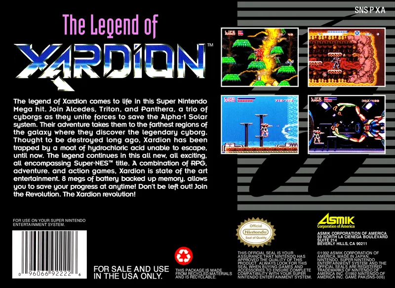 Xardion box back