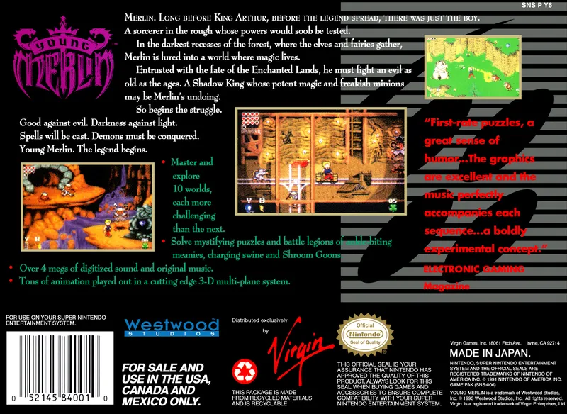 Young Merlin box back