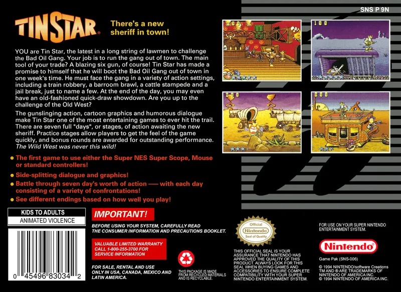 Tin Star box back