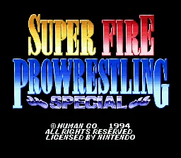 Super Fire Pro Wrestling Special title screen