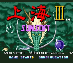 Shanghai III title screen