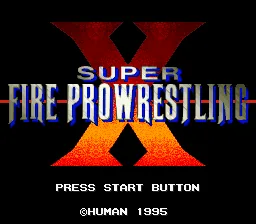 Super Fire Pro Wrestling X title screen