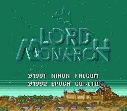 Lord Monarch title screen