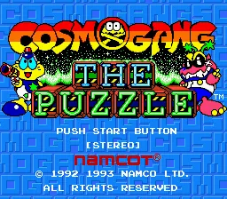 Cosmo Gang - The Puzzle title screen