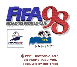 FIFA - Road to World Cup 98 (Europe) (En,Fr,De,Es,It,Sv) (A8FP) title screen