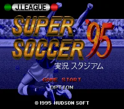 J.League Super Soccer '95 - Jikkyou Stadium title screen