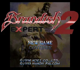 Brandish 2 - Expert title screen