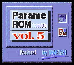 Parame ROM Cassette Vol. 5 title screen