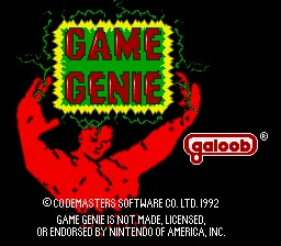 Game Genie title screen