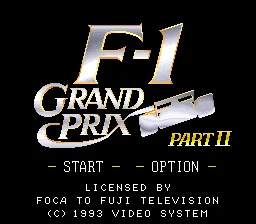 F-1 Grand Prix - Part II title screen