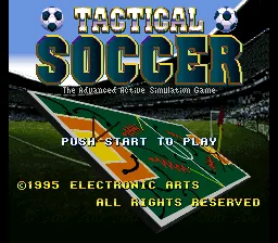 Tactical Soccer title screen