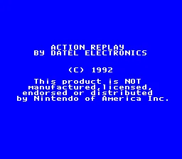 Pro Action Replay (Europe) (Unl) [b] title screen
