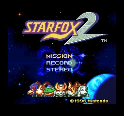 Star Fox 2 (USA, Europe) (Classic Mini, Switch Online) title screen