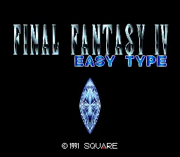 Final Fantasy IV - Easy Type title screen