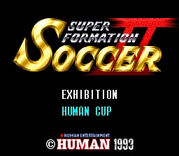 Super Formation Soccer II title screen