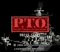 P.T.O. - Pacific Theater of Operations title screen