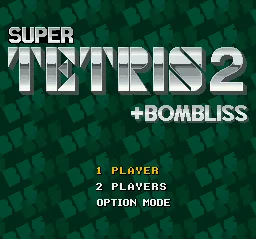 Super Tetris 2 + Bombliss title screen