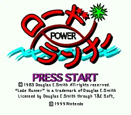 Power Lode Runner title screen