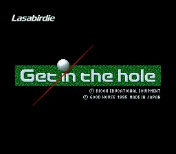 Get in the Hole title screen