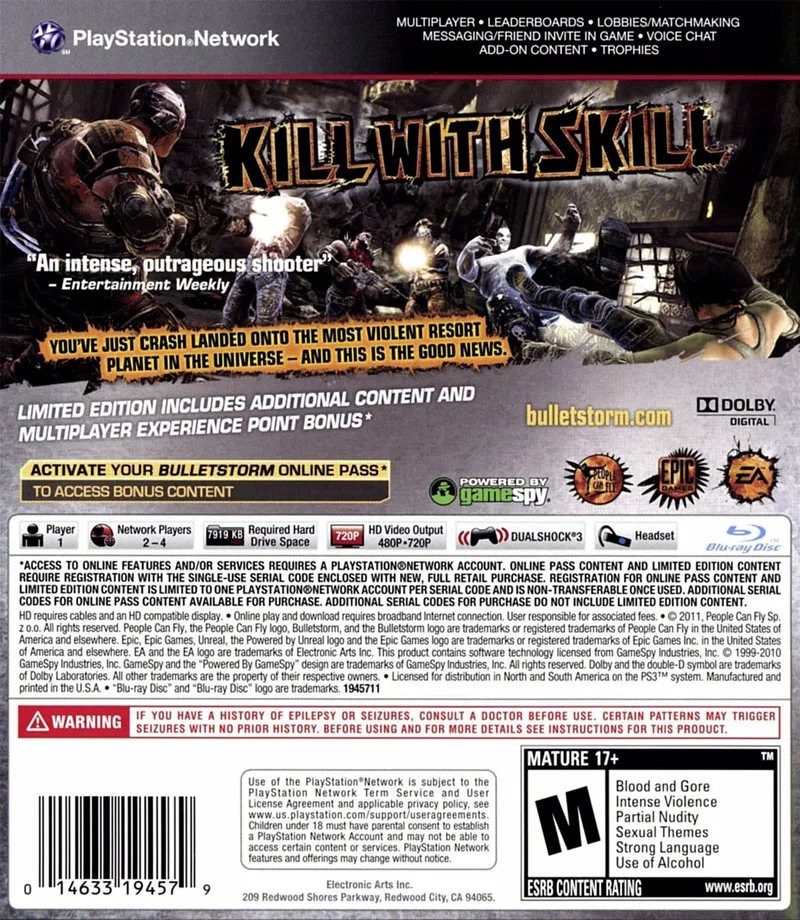 Bulletstorm box back
