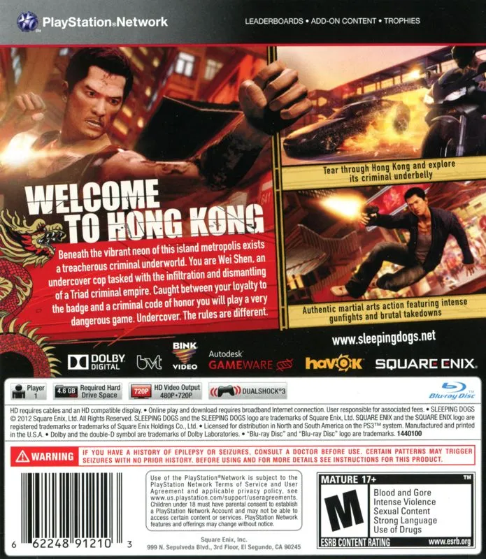 Sleeping Dogs box back
