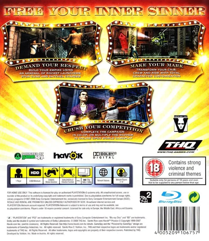 Saints Row 2 box back