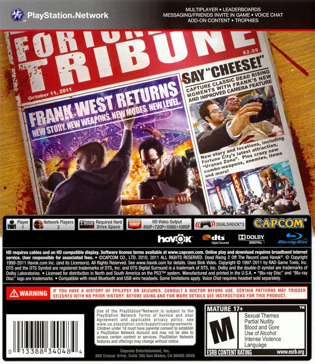 Dead Rising 2: Off the Record box back