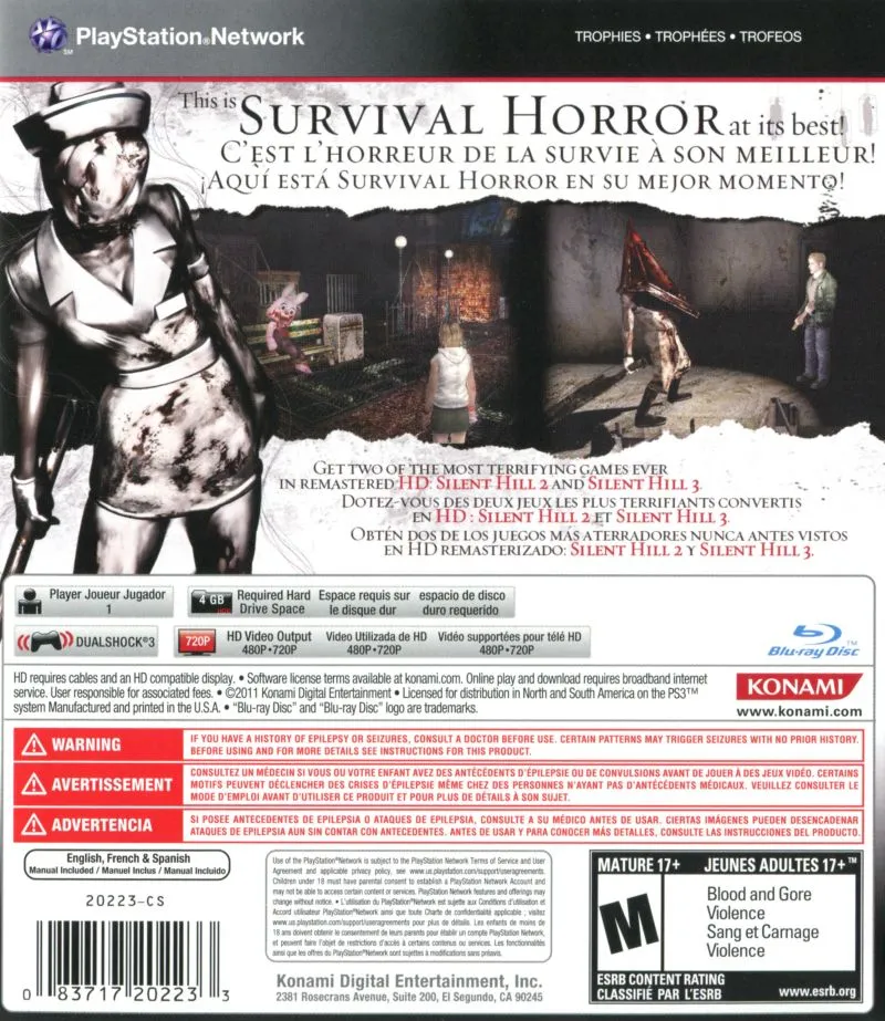 Silent Hill: HD Collection box back