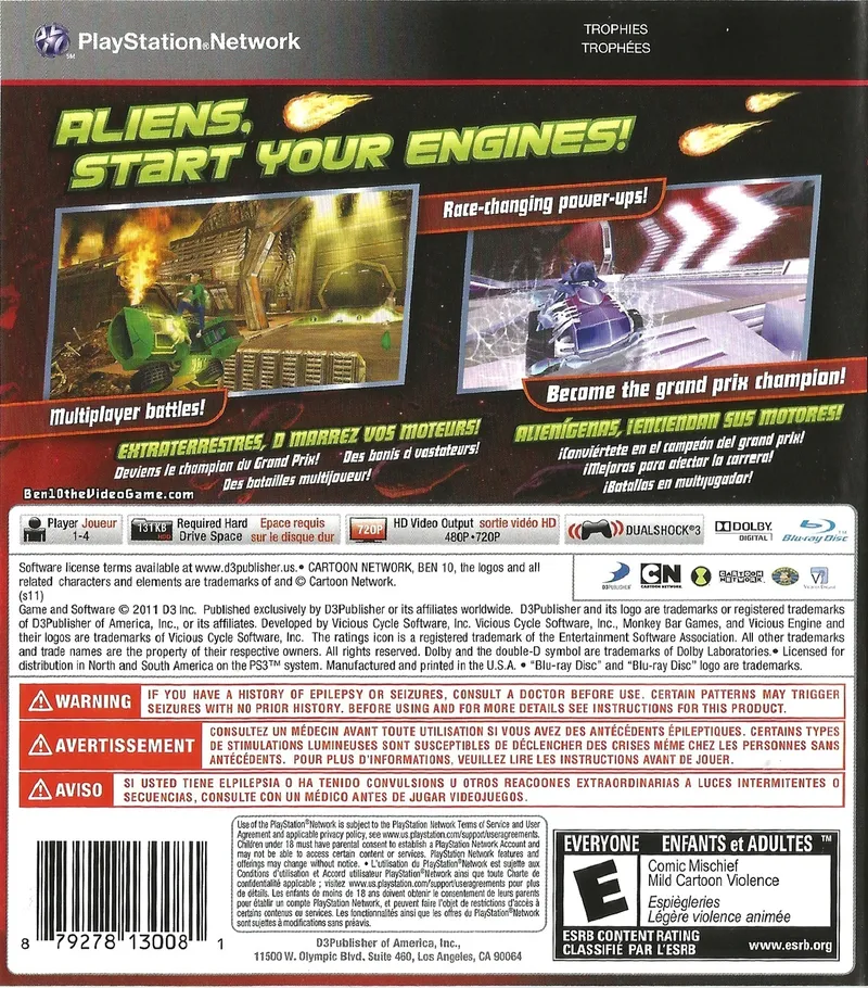Ben 10: Galactic Racing box back
