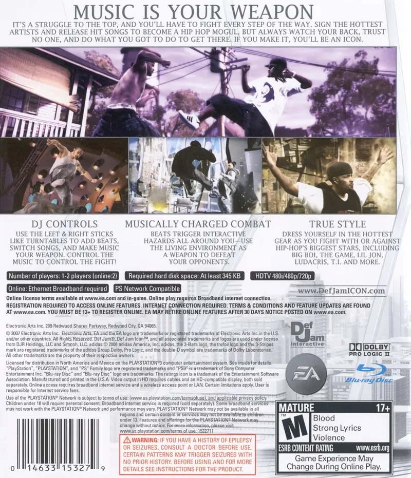 Def Jam: Icon box back