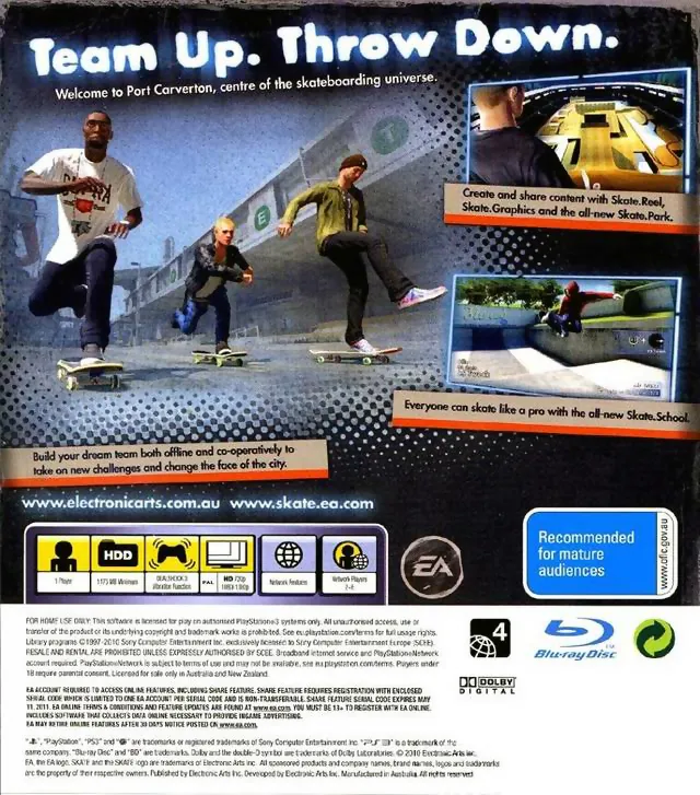 Skate 3 box back