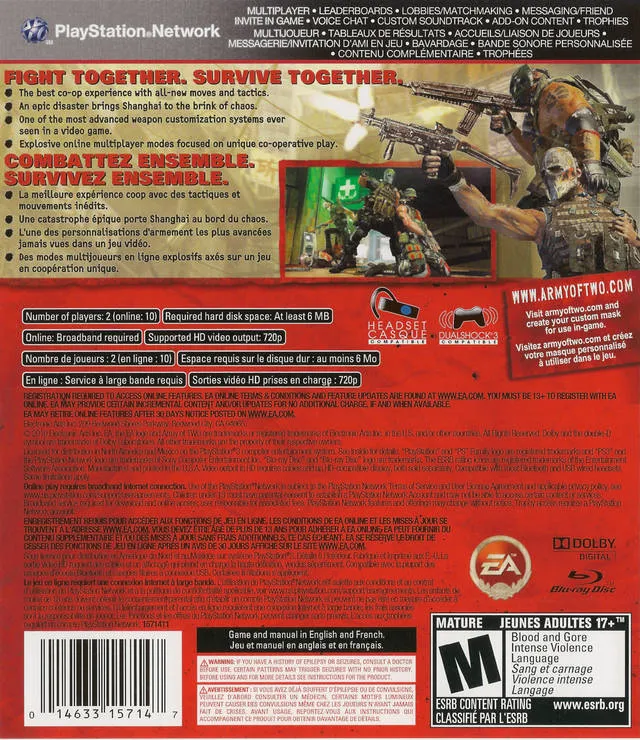 Army of Two: The 40th Day box back