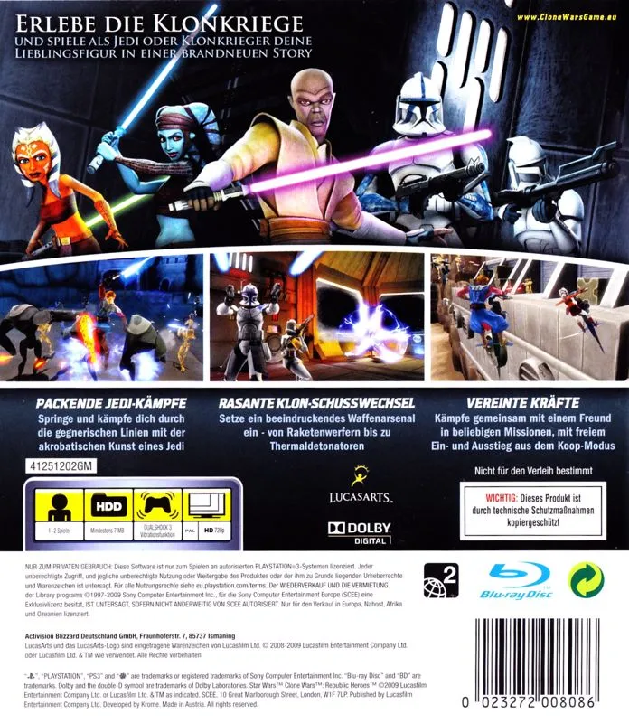 Star Wars: The Clone Wars: Republic Heroes box back