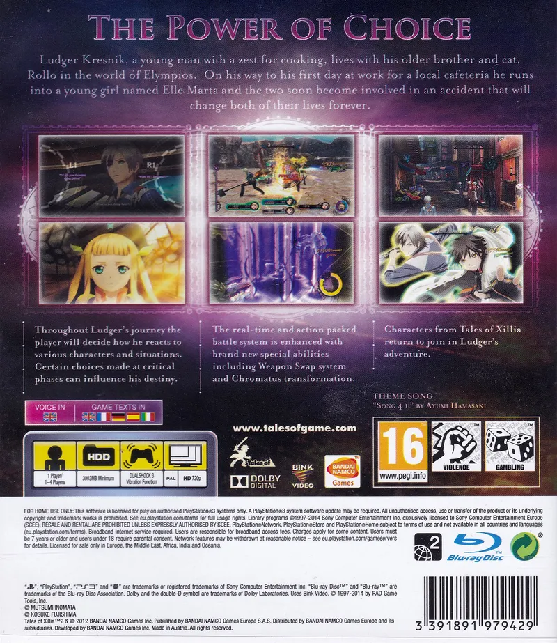 Tales of Xillia 2 box back