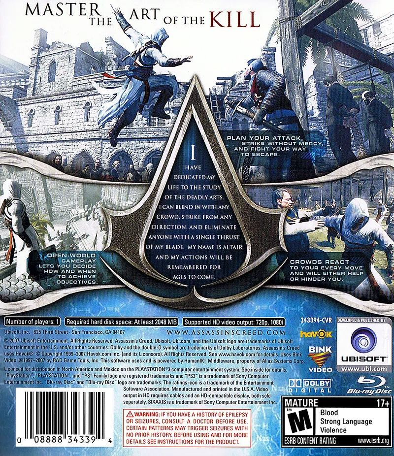 Assassin's Creed box back