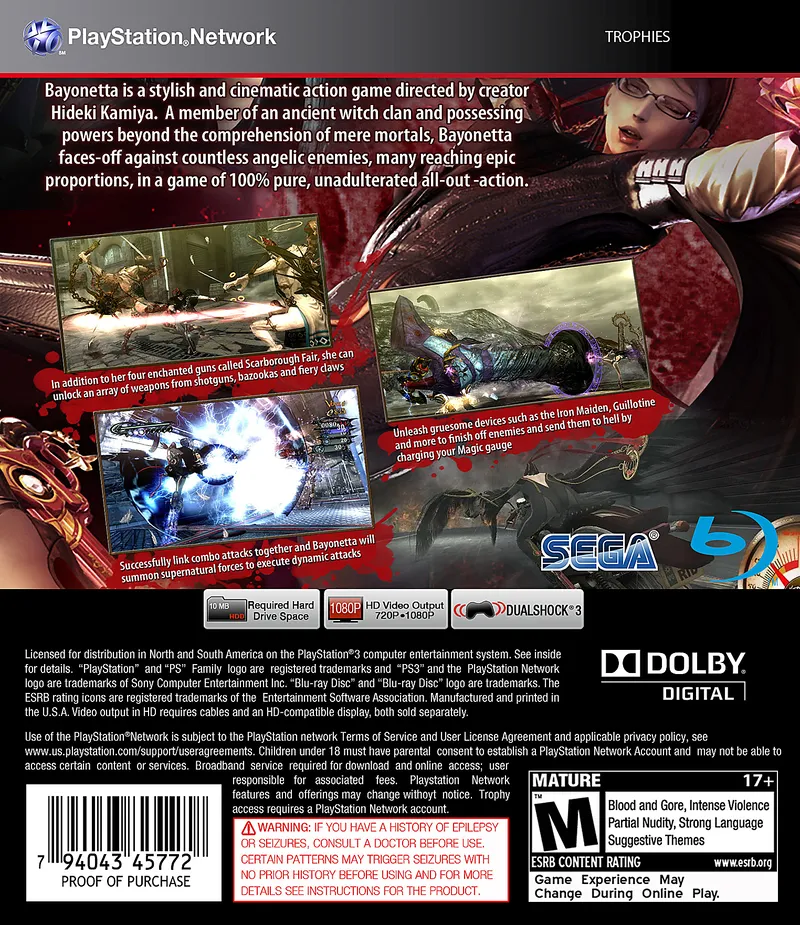 Bayonetta box back