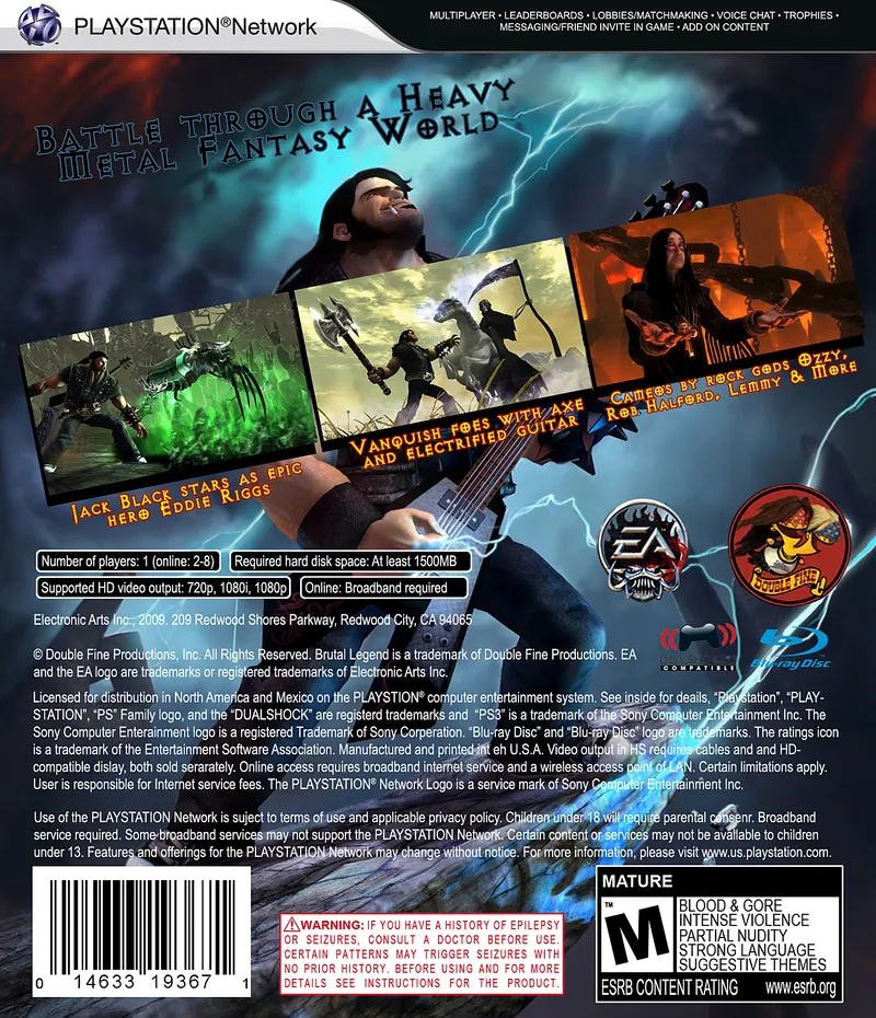 Brütal Legend box back