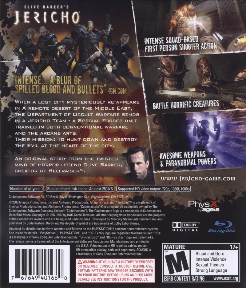 Clive Barker's Jericho box back