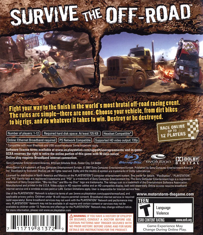 MotorStorm box back