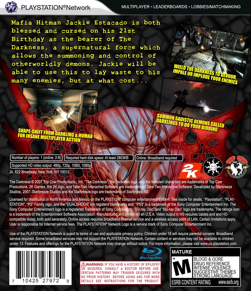 The Darkness box back