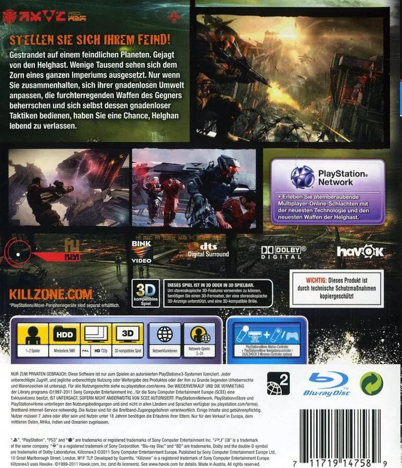 Killzone 3 box back